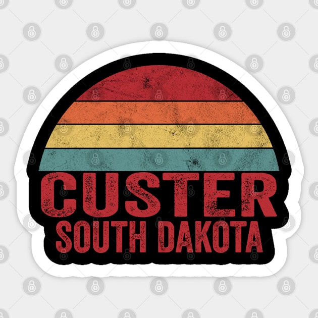 Vintage Custer State Park South Dakota Sticker by ChadPill